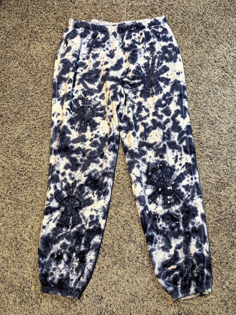 Old Navy Tie-Dye Jogger Pants in Blue & White XL Tall